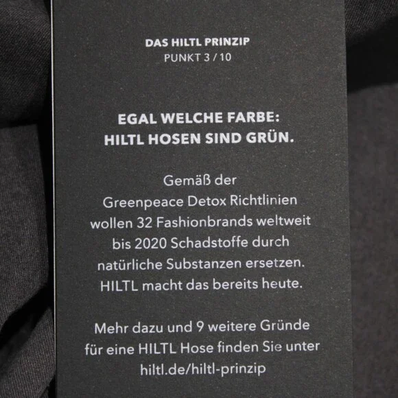 Hiltl NWT Chinos / Casual Pants Size 35 US Dayne In Solid Gray Cotton Blend
